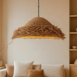 Lampadari Moderni-Selezionato da Mazzolaluce Lampadario rattan alga marina intrecciata