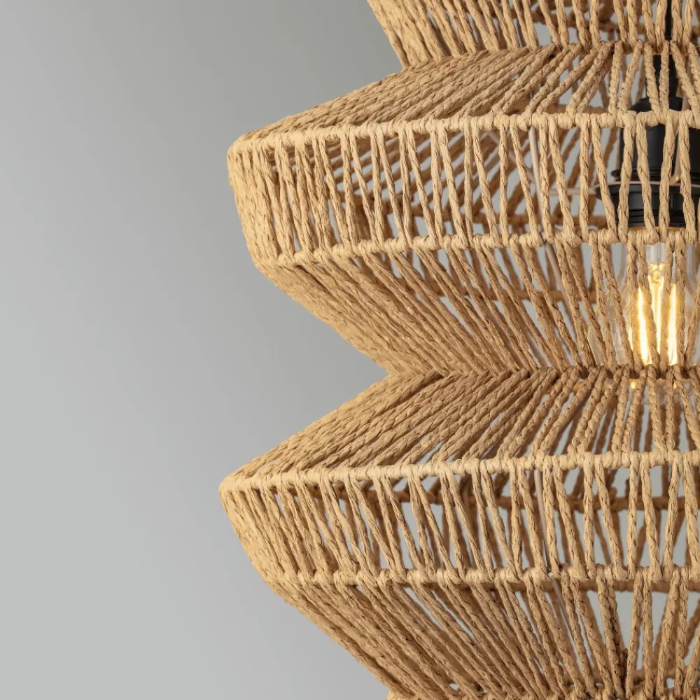Lampadari Moderni-Selezionato da Mazzolaluce Lampadario rattan naturale intrecciato 40 cm