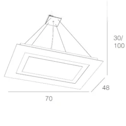 Lampadari Moderni-Top Light Lampadario rettangolare grigio moderno toplight carpet