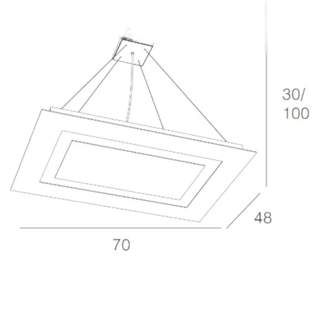 Lampadari Moderni-Top Light Lampadario rettangolare grigio moderno toplight carpet