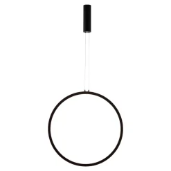 Lampadari Moderni-Selezionato da Mazzolaluce Lampadario rotonda cerchio nero 60cm led 36w 3000k