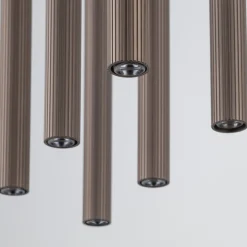 Lampadari Moderni-Selezionato da Mazzolaluce Lampadario sabbia cilindri rigati a sospensione per tavolo sala da pranzo moderno