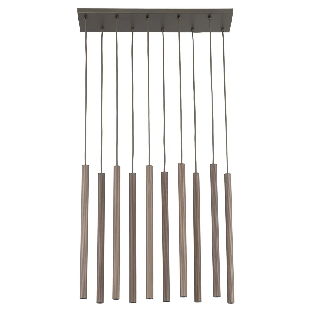 Lampadari Moderni-Selezionato da Mazzolaluce Lampadario sabbia cilindri rigati a sospensione per tavolo sala da pranzo moderno