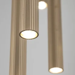 Lampadari Moderni-Selezionato da Mazzolaluce Lampadario sabbia cilindri rigati a sospensione per tavolo da soggiorno moderno