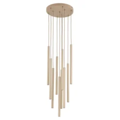 Lampadari Moderni-Selezionato da Mazzolaluce Lampadario sabbia cilindri rigati a sospensione per tavolo da soggiorno moderno