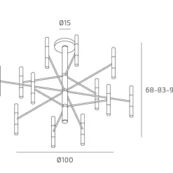 Lampadari Moderni-Top Light Lampadario sabbia per soggiorno design moderno space