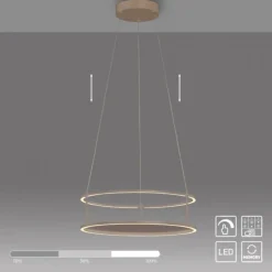 Lampadari Moderni-Selezionato da Mazzolaluce Lampadario sabbia rotondo moderno doppia luce led 3000k porta oggetti