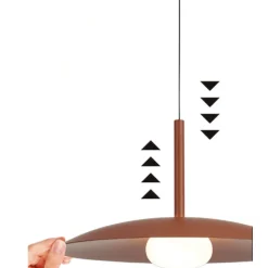 Lampadari Cucina-Selezionato da Mazzolaluce Lampadario saliscendi disco oro led 3000k per sala da pranzo cucina