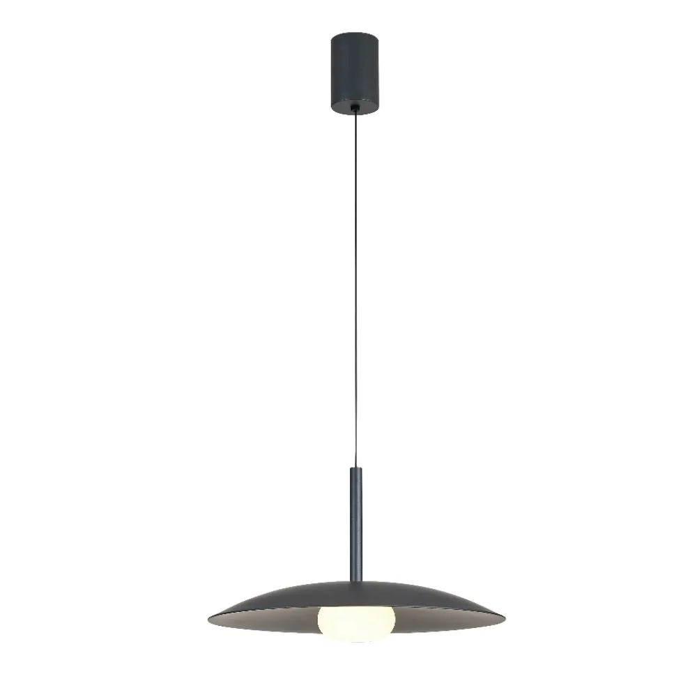 Lampadari Cucina-Selezionato da Mazzolaluce Lampadario saliscendi per tavolo cucina disco grigio scuro led 3000k