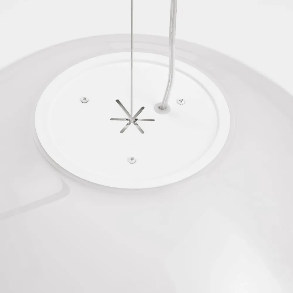 Lampadari Moderni-Selezionato da Mazzolaluce Lampadario sfera bianco sfumato in vetro 50 cm led 15w 3000k dimmerabile