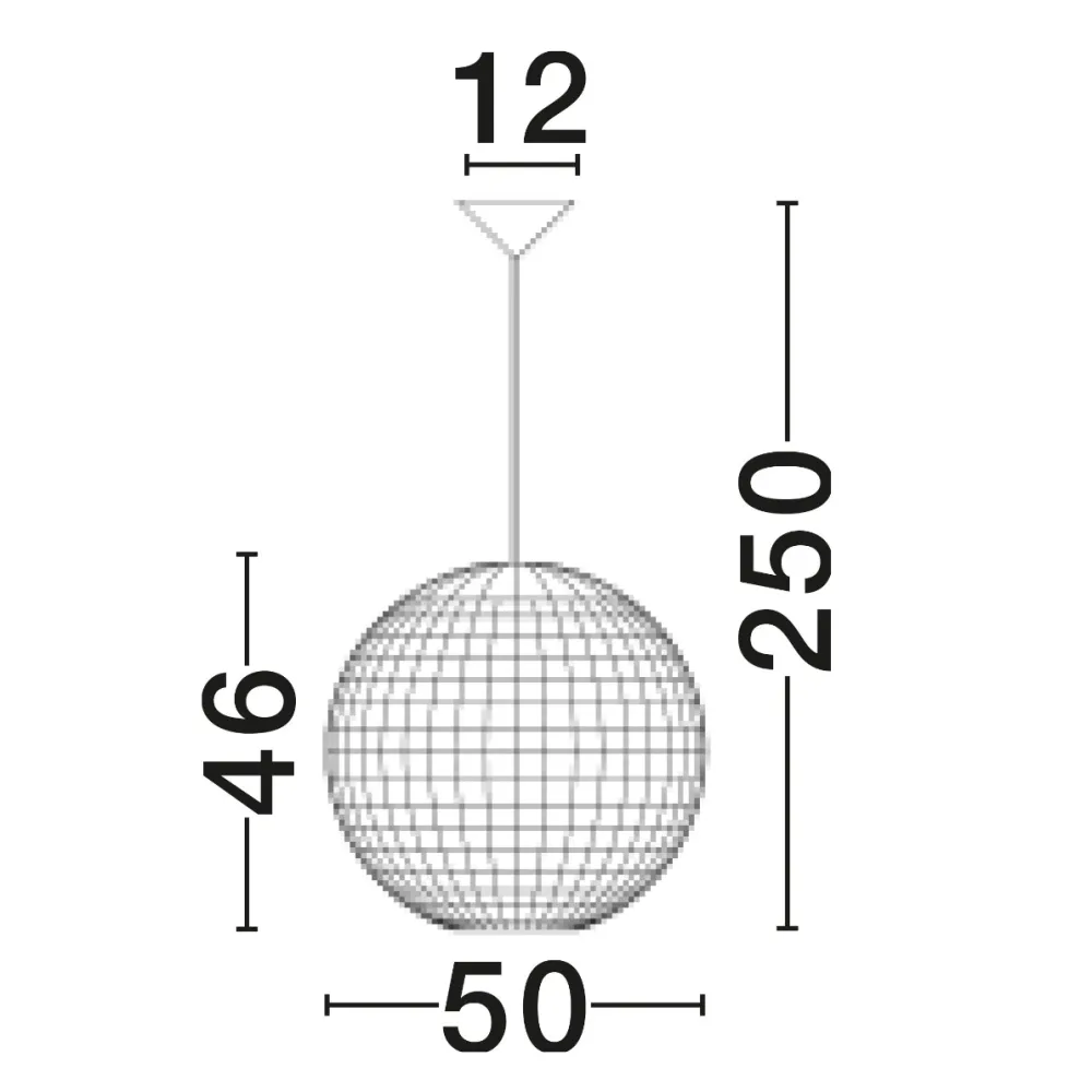 Lampadari Moderni-Selezionato da Mazzolaluce Lampadario sfera di rattan 50 cm e giaciglio essiccato per soggiorno