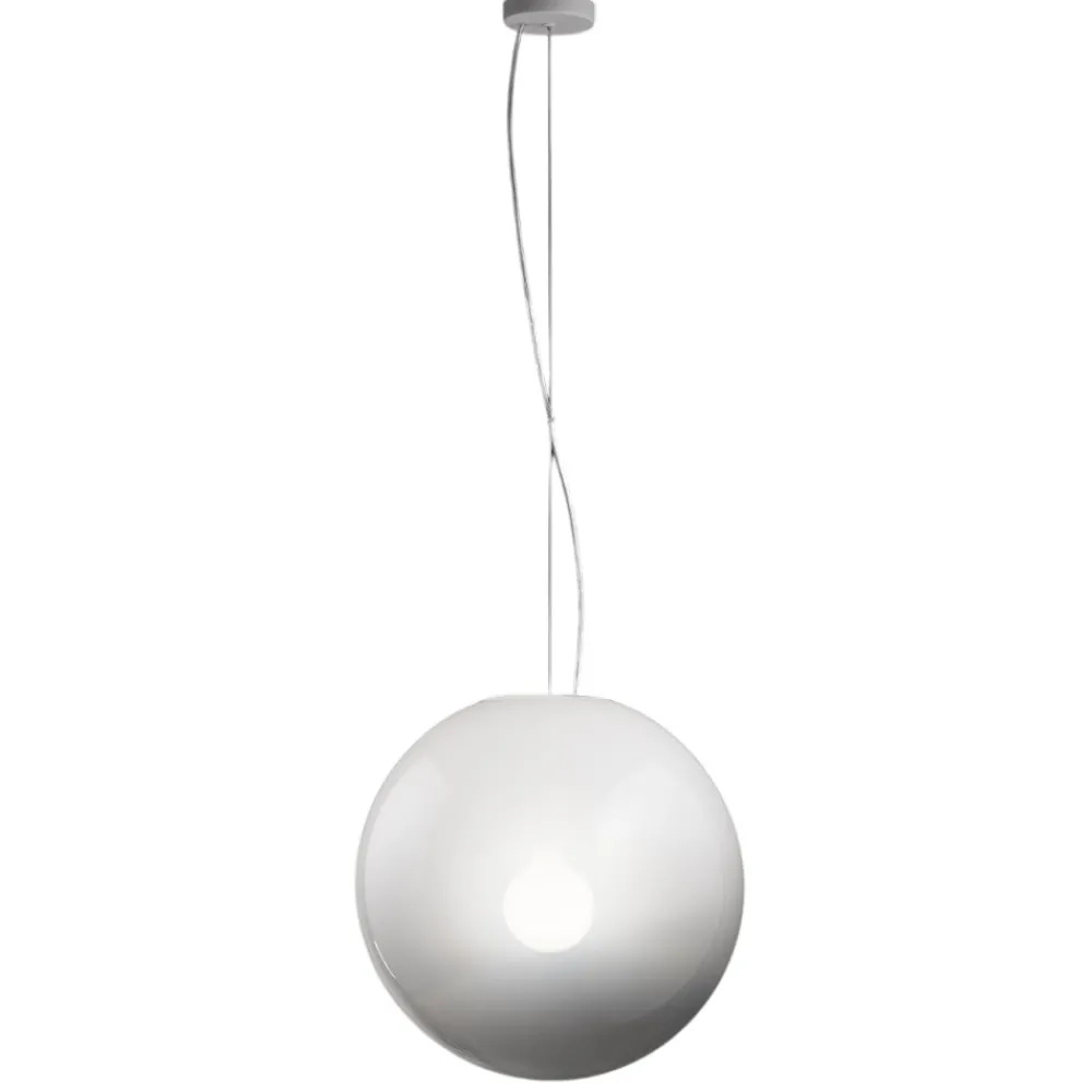 Lampadari Moderni-Perenz Illuminazione Lampadario sfera di vetro 40cm bianco sfumato moon perenz