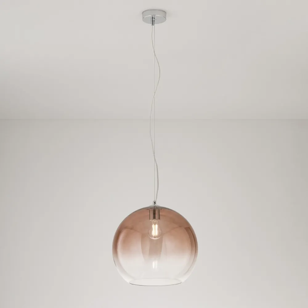 Lampadari Moderni-Perenz Illuminazione Lampadario sfera di vetro 35cm marrone sfumato perenz planet