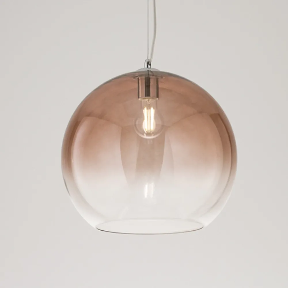 Lampadari Moderni-Perenz Illuminazione Lampadario sfera di vetro 35cm marrone sfumato perenz planet