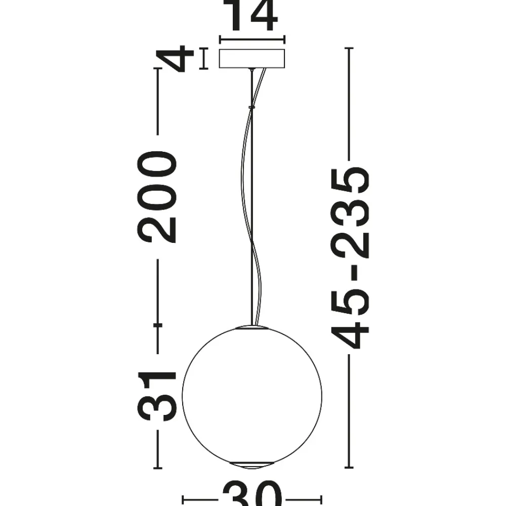 Lampadari Moderni-Selezionato da Mazzolaluce Lampadario sfera di vetro marrone sfumato trasparente led 20w 3000k dimmerabile