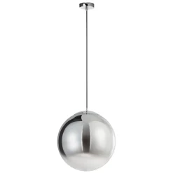 Lampadari Moderni-Selezionato da Mazzolaluce Lampadario sfera pendente di vetro cromo 40 cm