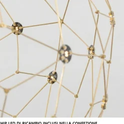 Lampadari Moderni-Selezionato da Mazzolaluce Lampadario sfera sole 80 cm oro led 21w 3000k moderno