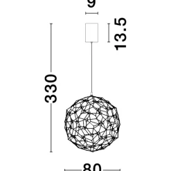 Lampadari Moderni-Selezionato da Mazzolaluce Lampadario sfera sole 80 cm oro led 21w 3000k moderno