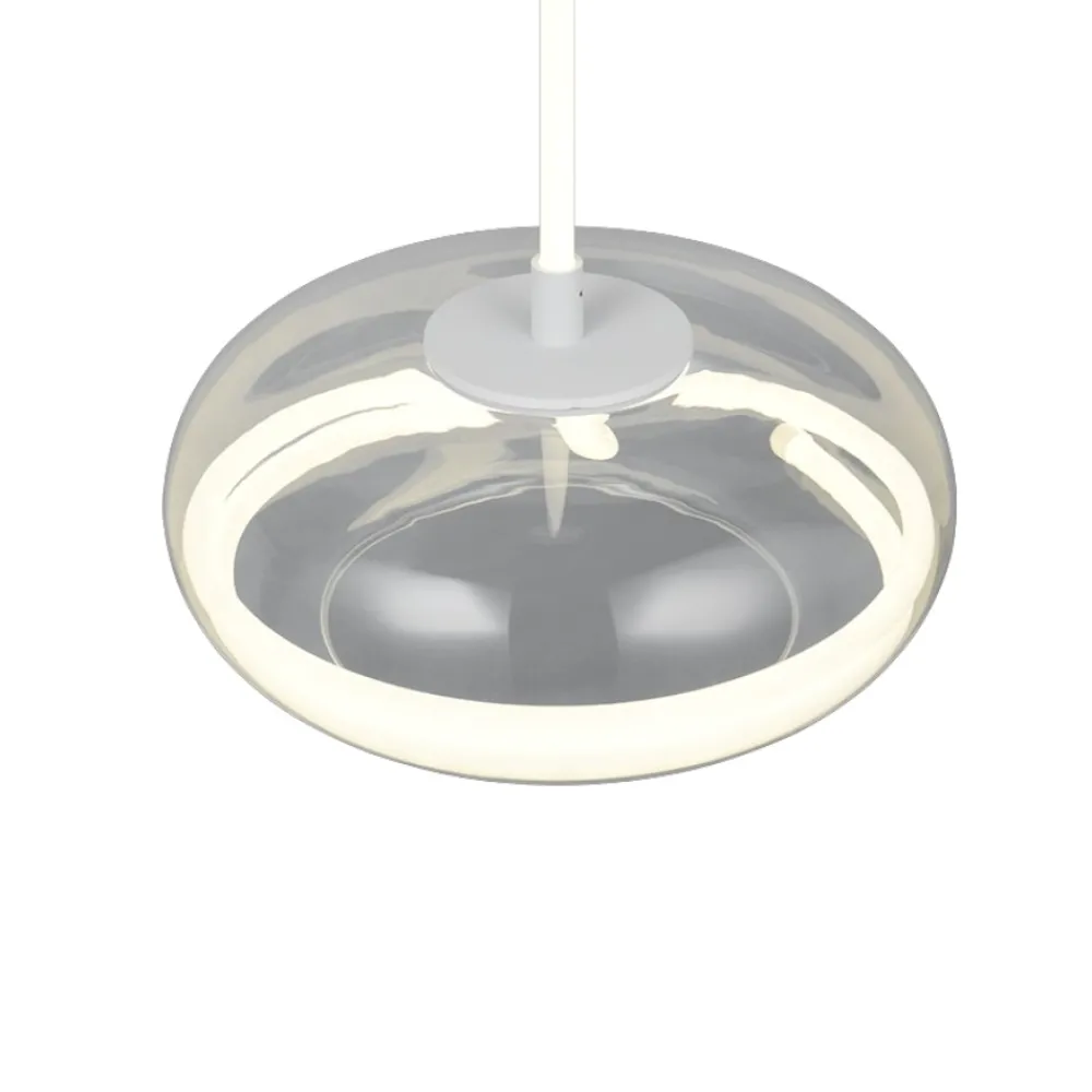 Lampadari Cucina-Selezionato da Mazzolaluce Lampadario sfera vetro trasparente per cucina moderna led 26w 4000k