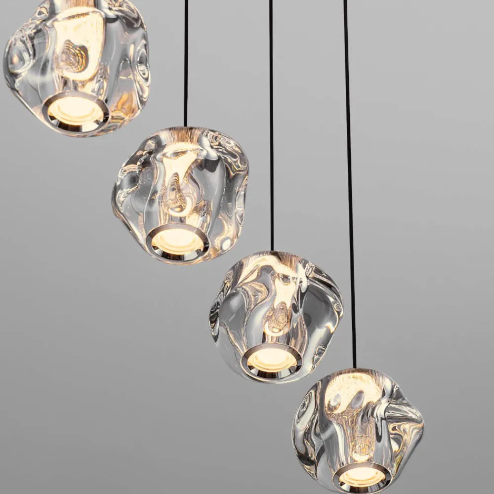 Lampadari Moderni-Selezionato da Mazzolaluce Lampadario 4 sfere moderno per tavolo sala da pranzo