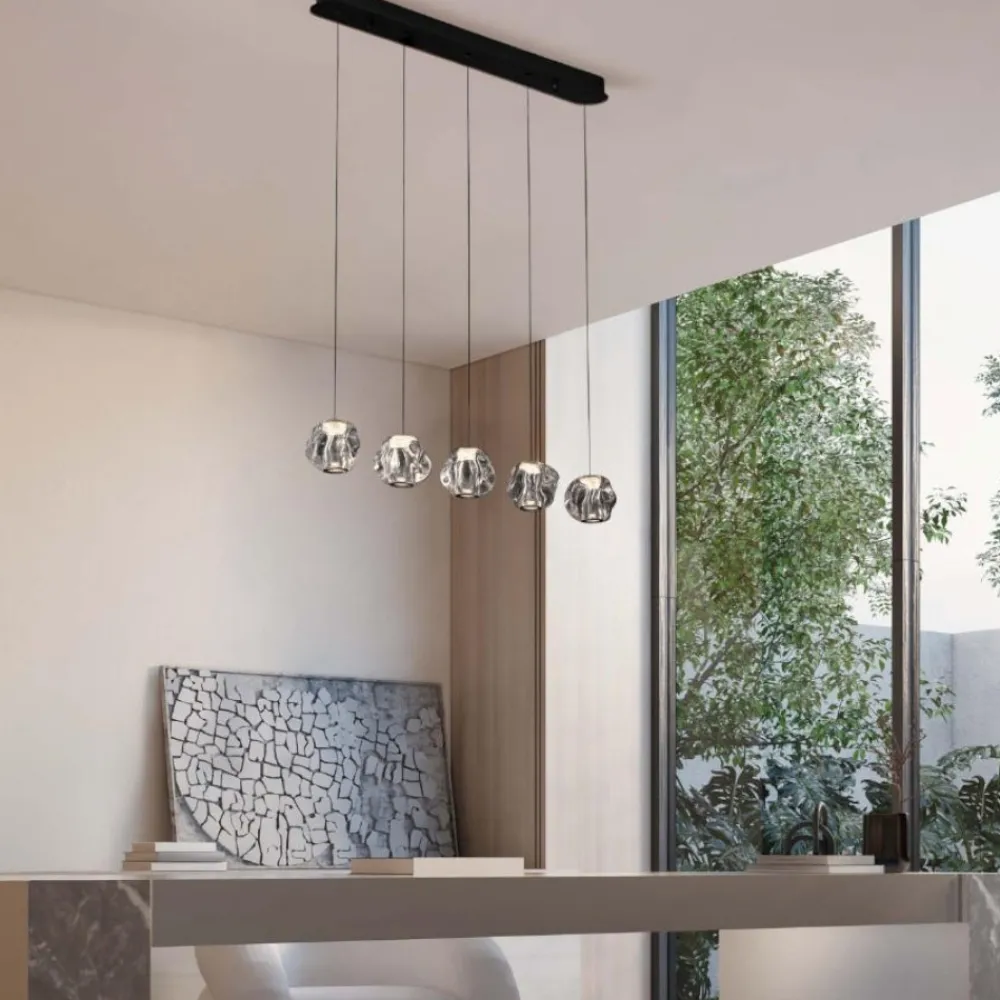 Lampadari Moderni-Selezionato da Mazzolaluce Lampadario 4 sfere moderno per tavolo sala da pranzo