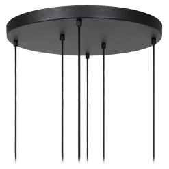 Lampadari Moderni-Selezionato da Mazzolaluce Lampadario sfere vetro e cilindri oro a sospensione per soggiorno