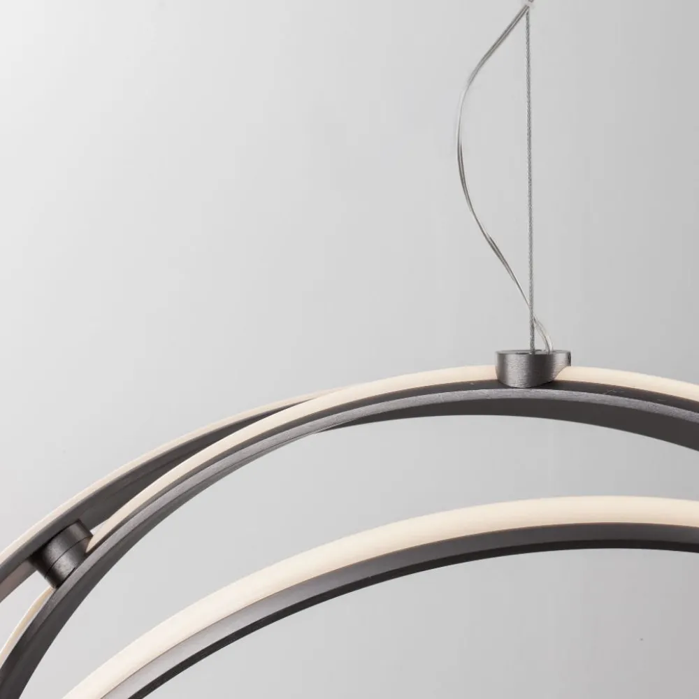 Lampadari Moderni-Selezionato da Mazzolaluce Lampadario sferico led 3000k dimmerabile intrecciati moderno nero