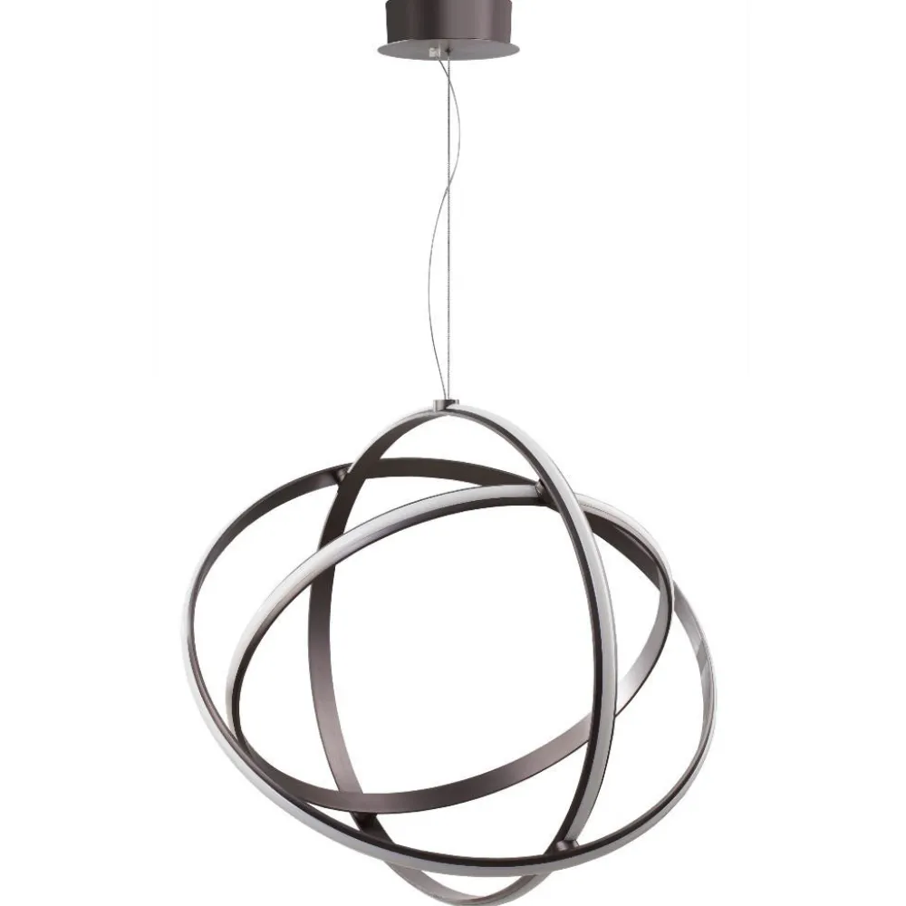 Lampadari Moderni-Selezionato da Mazzolaluce Lampadario sferico led 3000k dimmerabile intrecciati moderno nero
