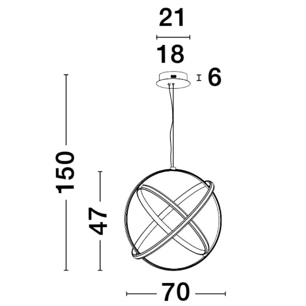 Lampadari Moderni-Selezionato da Mazzolaluce Lampadario sferico led 3000k dimmerabile intrecciati moderno nero