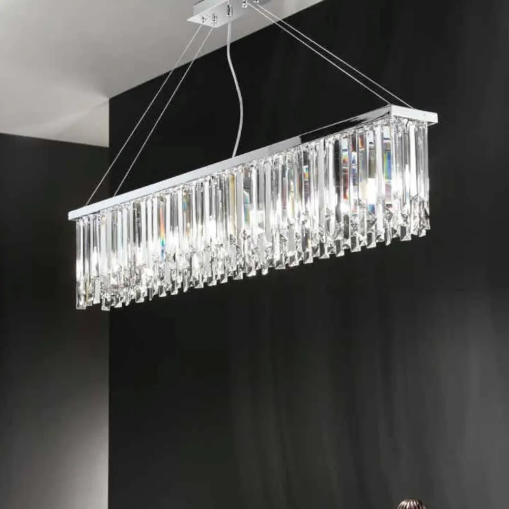 Lampadari Moderni-Ondaluce Lampadario so batida di cristallo per salone