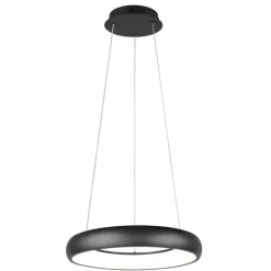 Lampadari Moderni-Selezionato da Mazzolaluce Lampadario sospensione anello nero 46cm led 2300k 3000k 4000k dimmerabile
