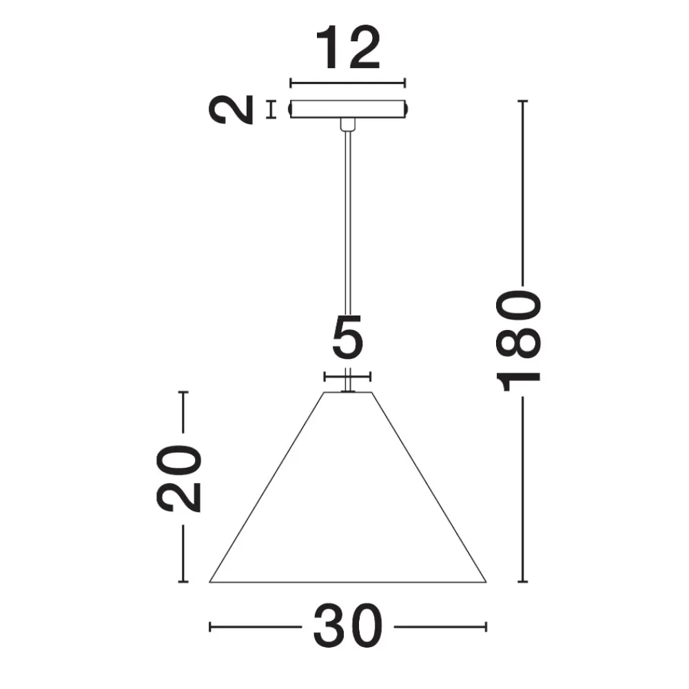 Lampadari Moderni-Selezionato da Mazzolaluce Lampadario sospensione cono 30cm di carta pesta rovere grezzo