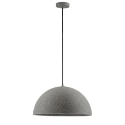 Lampadari Cucina-Selezionato da Mazzolaluce Lampadario sospensione cupola 60cm effetto pietra grigio per cucina