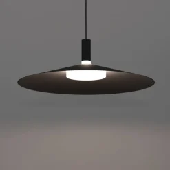 Lampadari Cucina-Eglo Lampadario sospensione conomavilla-z per cucina nero led rgb 2700k a 6500k controllo remoto app