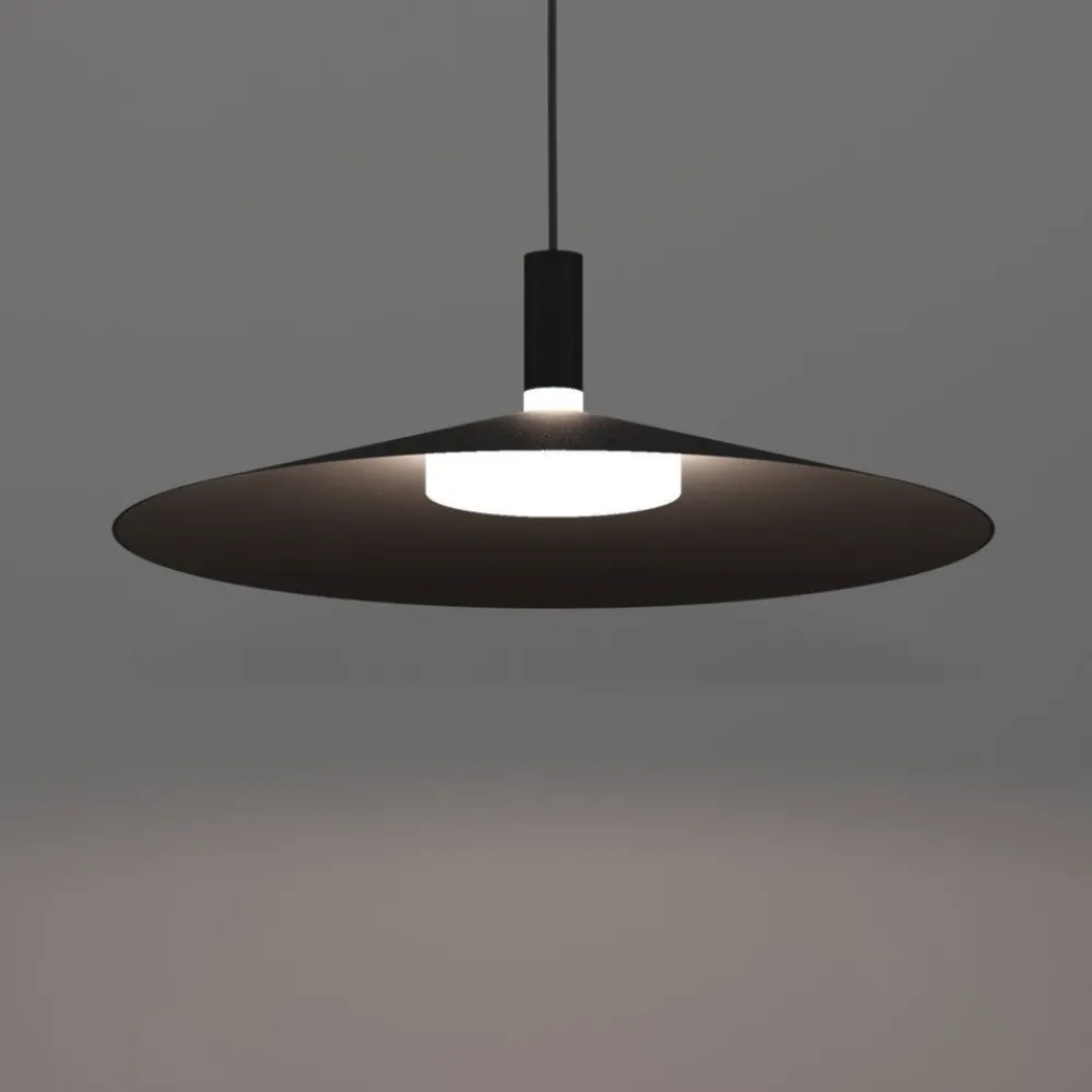 Lampadari Cucina-Eglo Lampadario sospensione conomavilla-z per cucina nero led rgb 2700k a 6500k controllo remoto app