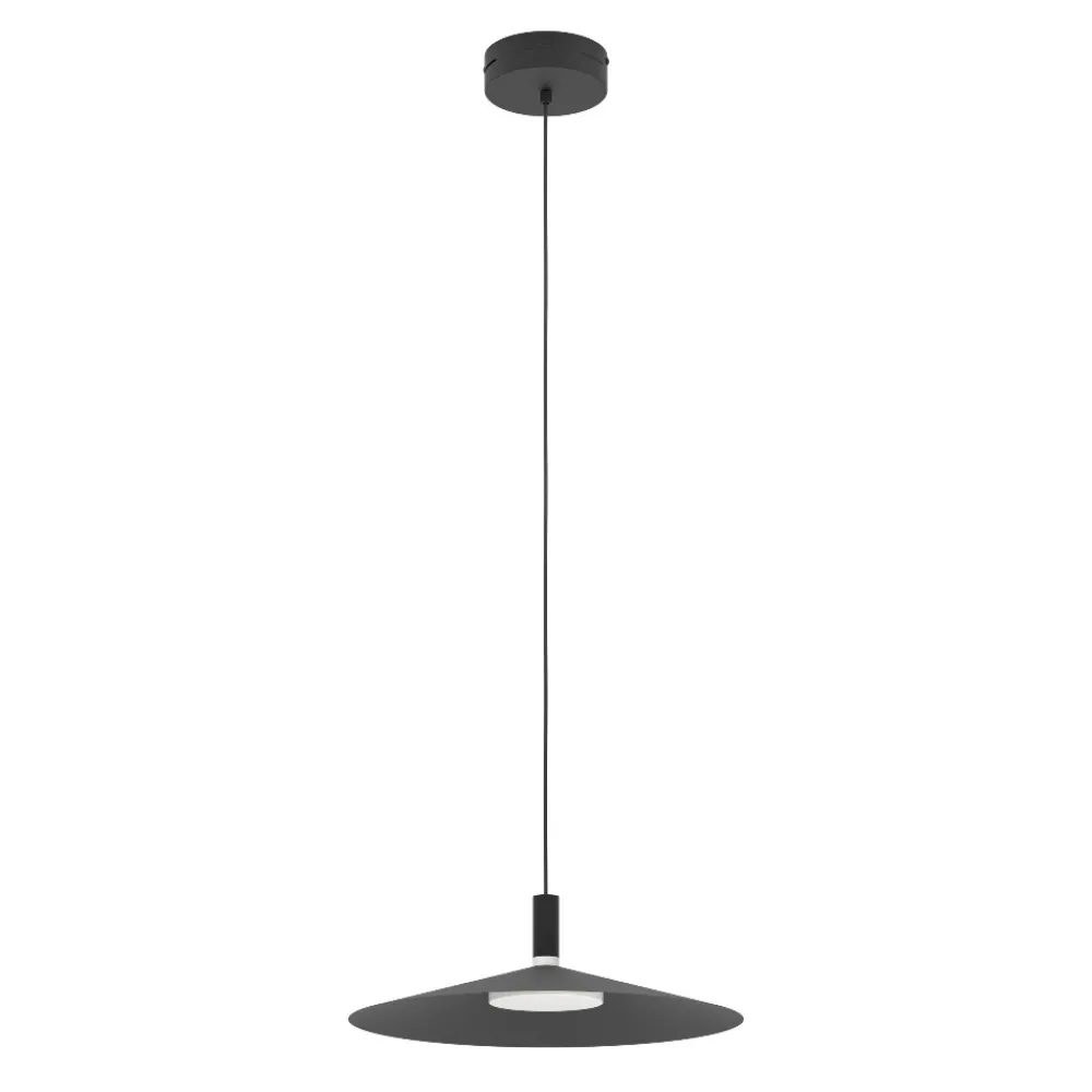 Lampadari Cucina-Eglo Lampadario sospensione conomavilla-z per cucina nero led rgb 2700k a 6500k controllo remoto app