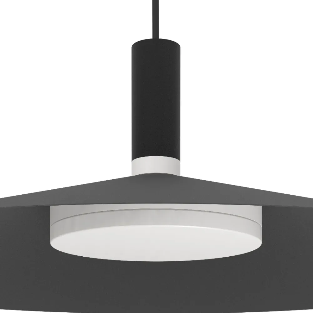 Lampadari Cucina-Eglo Lampadario sospensione conomavilla-z per cucina nero led rgb 2700k a 6500k controllo remoto app