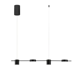 Lampadari Cucina-Selezionato da Mazzolaluce Lampadario sospeso nero per isola cucina led 2700k-3000k-4000k
