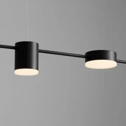Lampadari Cucina-Selezionato da Mazzolaluce Lampadario sospeso nero per isola cucina led 2700k-3000k-4000k
