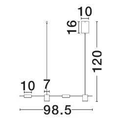 Lampadari Cucina-Selezionato da Mazzolaluce Lampadario sospeso nero per isola cucina led 2700k-3000k-4000k