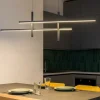 Lampadari Cucina-Selezionato da Mazzolaluce Lampadario sospeso per cucina moderna led 3200k dimmerabile nero