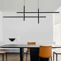 Lampadari Cucina-Selezionato da Mazzolaluce Lampadario sospeso per cucina moderna led 3200k dimmerabile nero