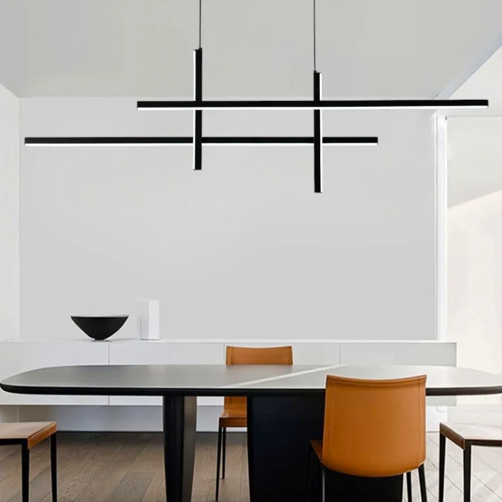 Lampadari Cucina-Selezionato da Mazzolaluce Lampadario sospeso per cucina moderna led 3200k dimmerabile nero