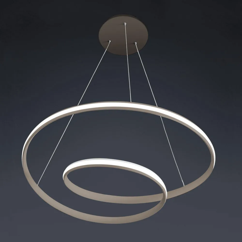 Lampadario Camera Da Letto-Vivida International Lampadario spirale sabbia per camera da letto led 40w cct dimmerabile circuit vivida