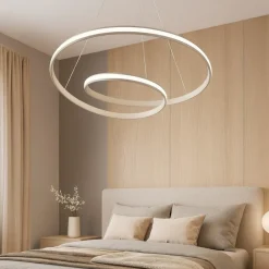 Lampadario Camera Da Letto-Vivida International Lampadario spirale sabbia per camera da letto led 40w cct dimmerabile circuit vivida
