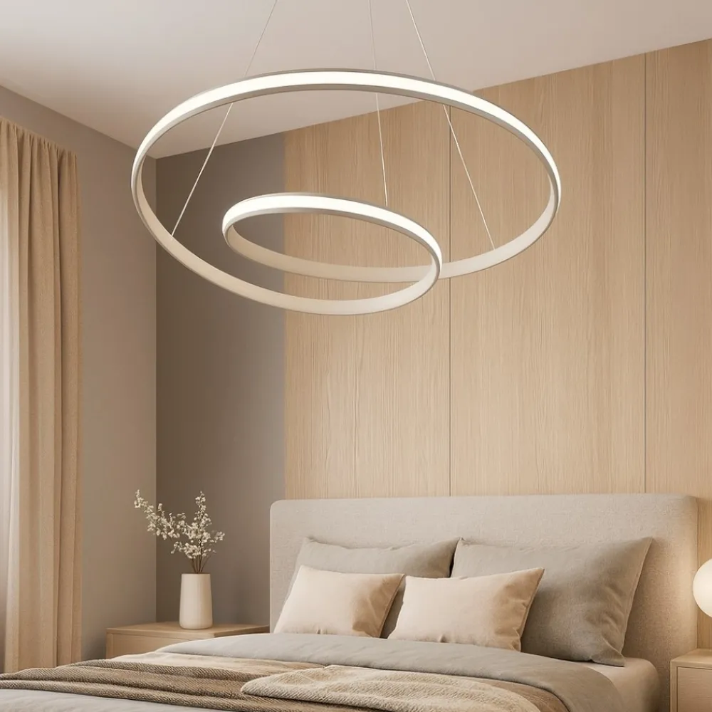 Lampadario Camera Da Letto-Vivida International Lampadario spirale sabbia per camera da letto led 40w cct dimmerabile circuit vivida