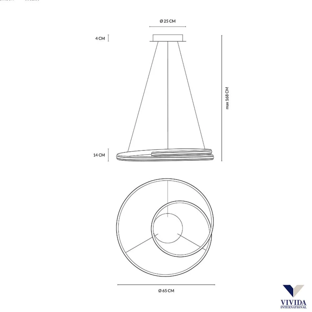 Lampadario Camera Da Letto-Vivida International Lampadario spirale sabbia per camera da letto led 40w cct dimmerabile circuit vivida
