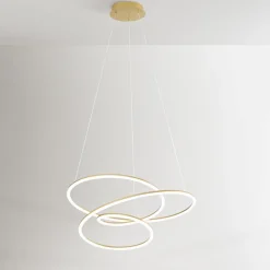 Lampadari Moderni-Perenz Illuminazione Lampadario spira oro perenz design moderno per soggiorno