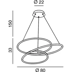 Lampadari Moderni-Perenz Illuminazione Lampadario spira oro perenz design moderno per soggiorno