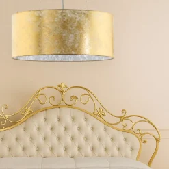 Lampadario Camera Da Letto-Eglo Lampadario stanza da letto classica cilindro oro viserbella